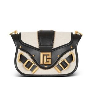 SALE NEW Balmain Blaze Bag canvas & leather. From Paris Rare Find.